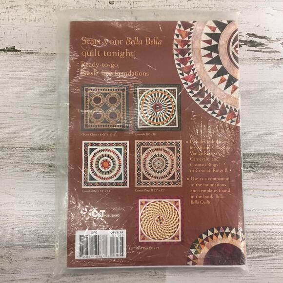 NEW SEALED Bella Bella Quilts Paper Foundation 8 Sheets 28" x 40" Italian Mosaic - Picture 2 of 3